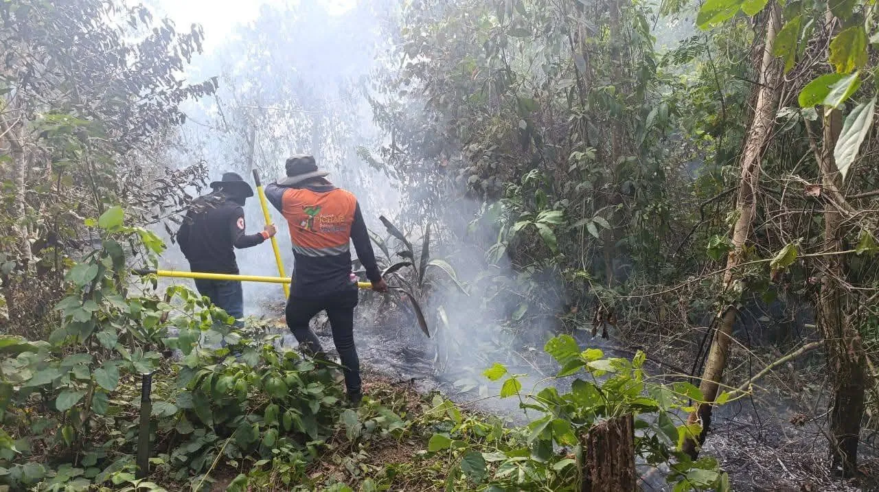 Pichari: Miembros de Defensa Civil expusieron su integridad para sofocar incendio